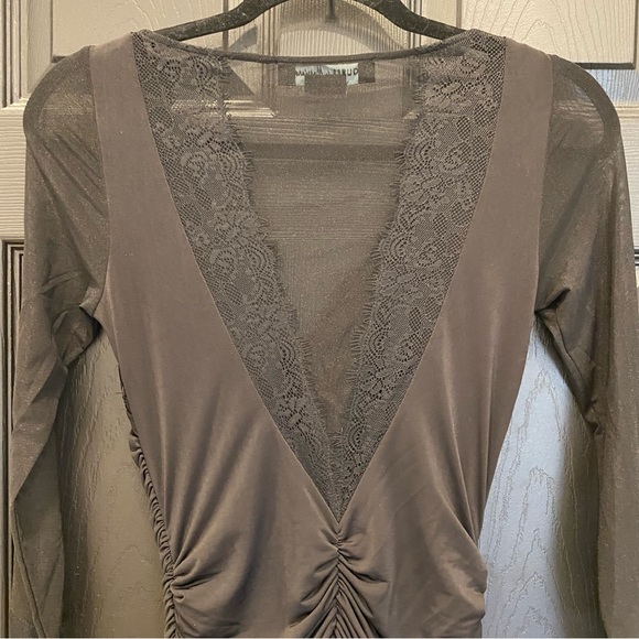 Marciano black ruched dress - Picture 4 of 6